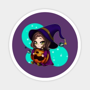 witch hug pumpkin Magnet